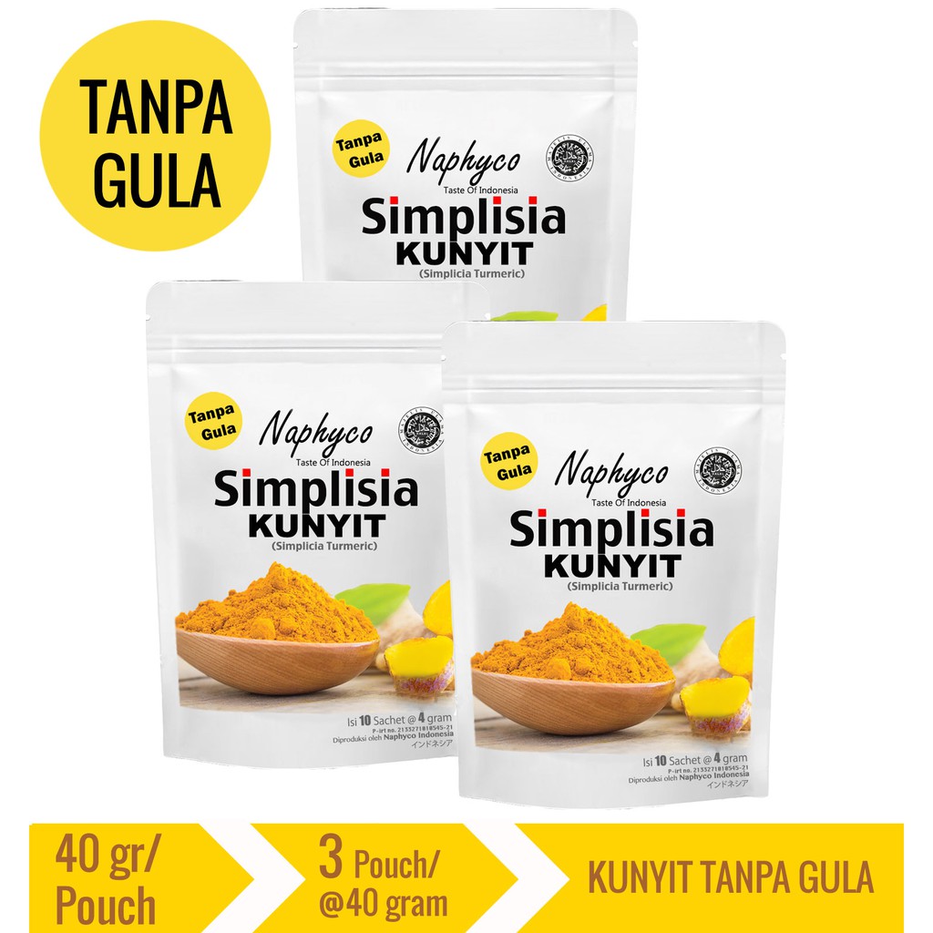 

Naphyco Simplisia Kunyit 40 gr x 3 Pouch