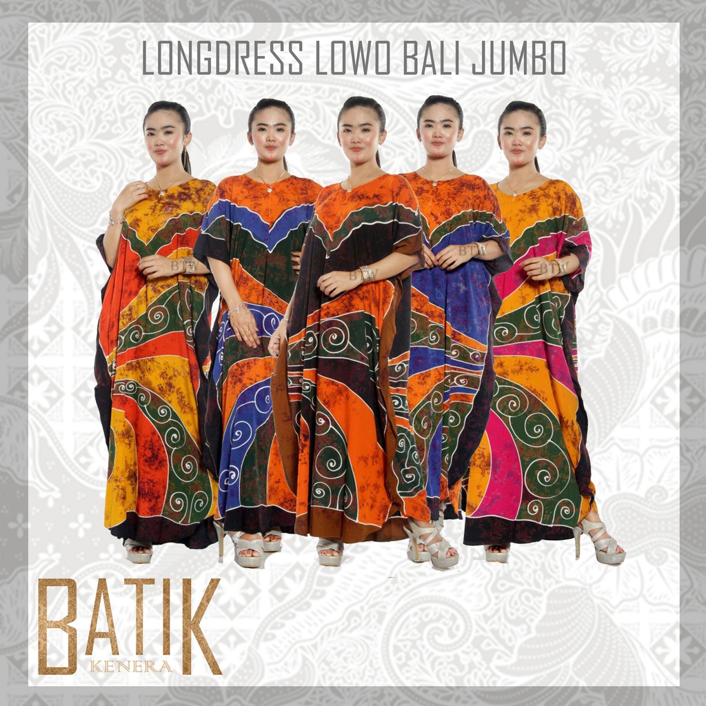 (BISA COD) Daster Jumbo Bali Busui Batik Cap Longdress Lowo/Kelelawar/Kalong/Kaftan/Twill