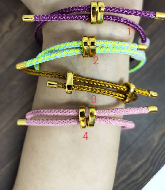 FIFI FASHION Gelang tangan wanita  Korea Mode Kreatif  Tali kawat Gold Disesuaikan (1-17) 12#