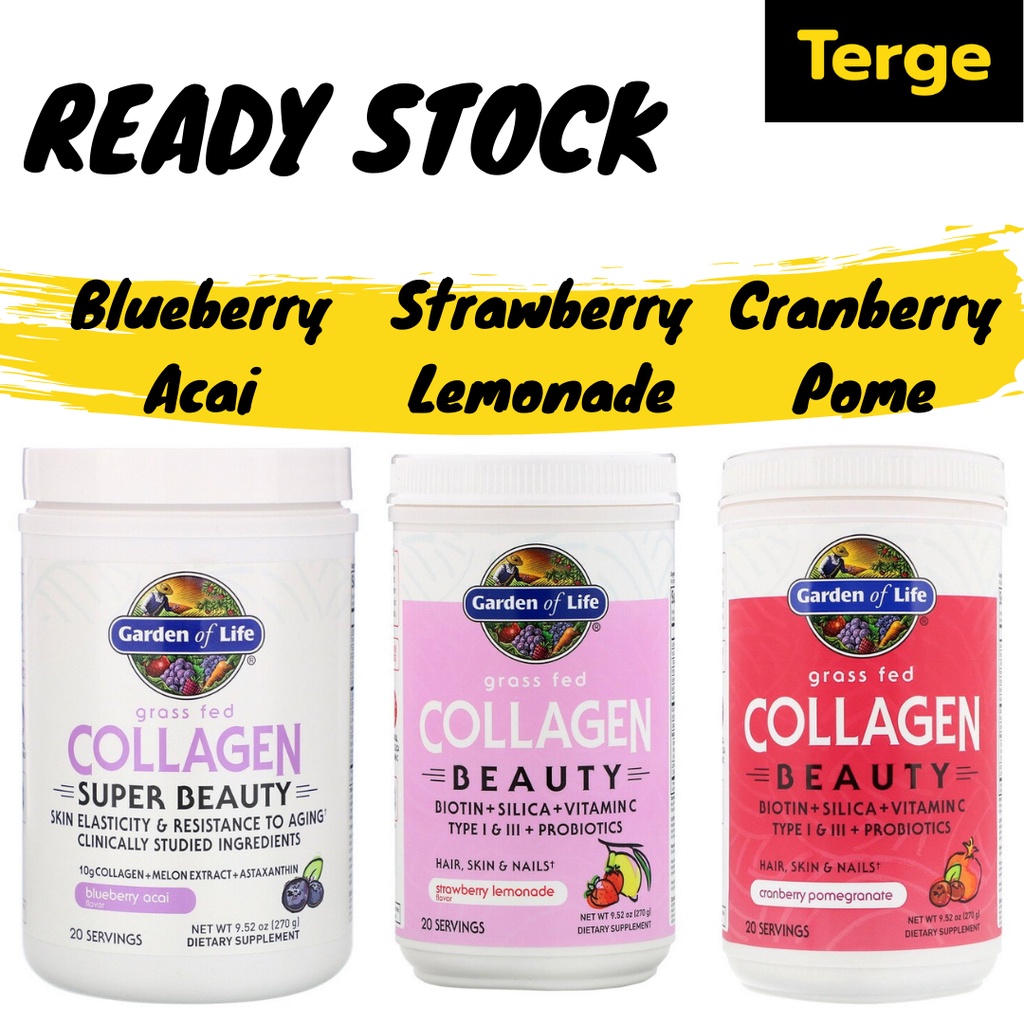 Kolagen Bubuk Garden of Life Grass Fed Collagen Beauty Powder 270 g