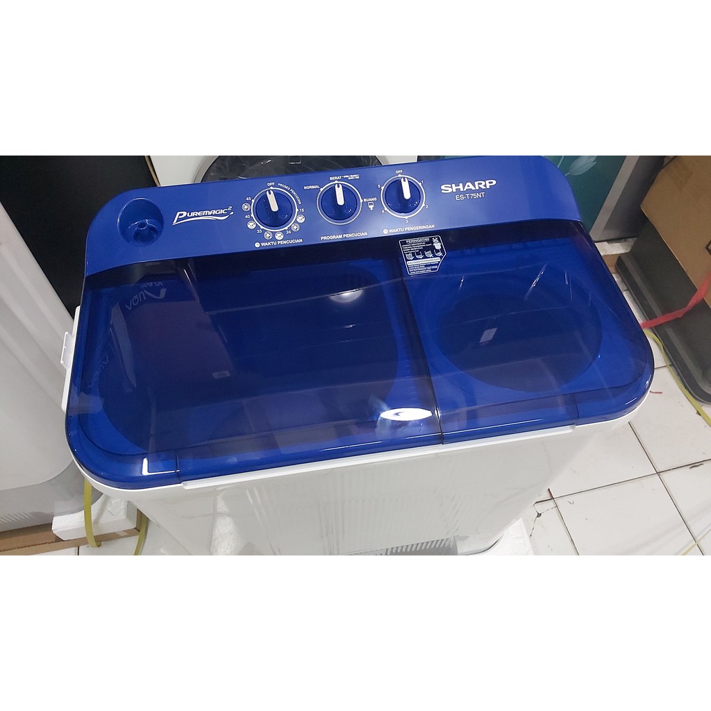 Mesin Cuci Washing Machine WM 2 tabung 7.5kg Sharp Puremagic EST75NT EST 75 NT 75NT Bandung Only