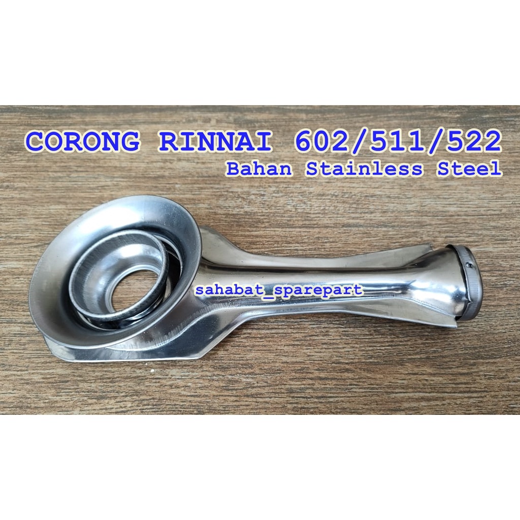 CORONG + BURNER KOMPOR RINNAI 602 522 511 BAHAN TEBAL STAINLESS