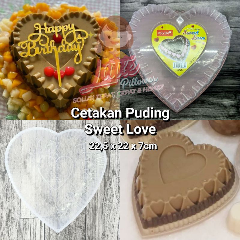 (SWEET LOVE) Cetakan Puding Sweet Love - Cetakan agar - Cetakan Hati