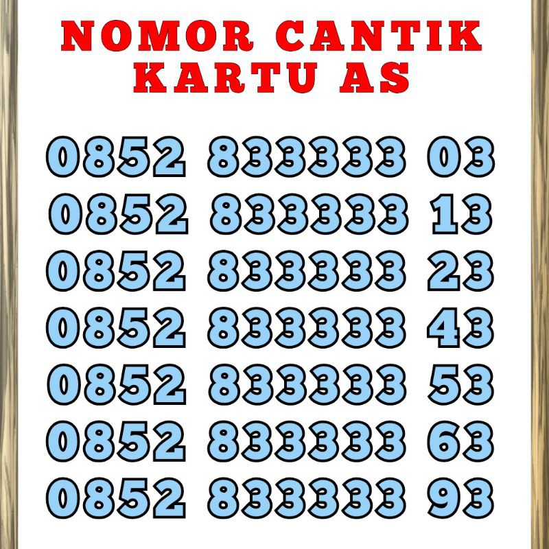 NOMOR CANTIK KARTU AS PANCA RASA HEXA