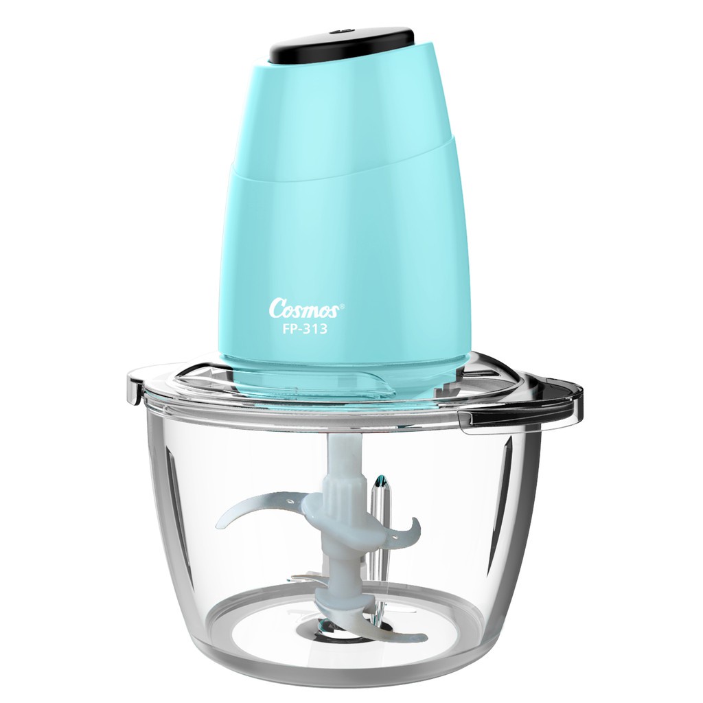 FOOD PROCESSOR CHOPPER PELUMAT MAKANAN DAGING BUMBU COSMOS FP-313 KACA GELAS TURBO 1200 ML