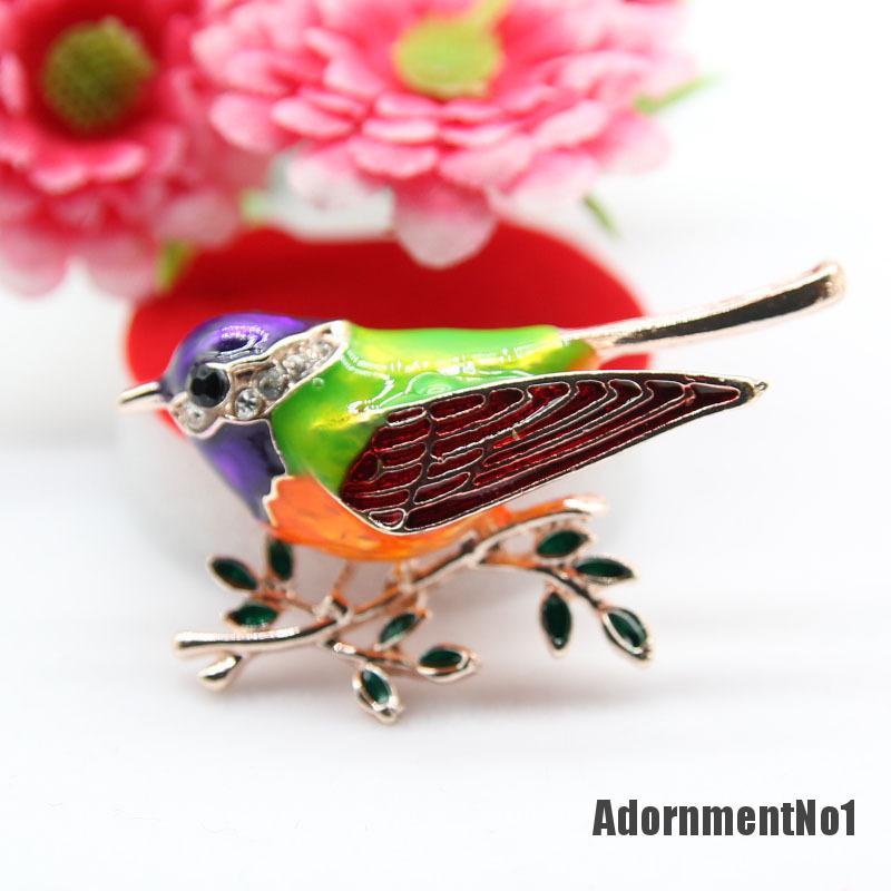 (Adornmentno1) 2021 Bros Pin Enamel Bentuk Burung Multiwarna Untuk Wanita