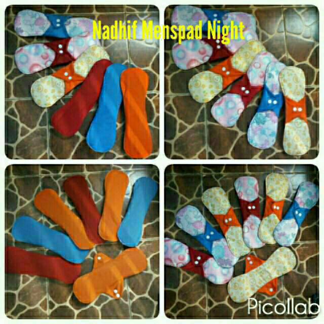 (isi 6pcs) Menspad Night &amp; Pembalut cuci ulang &amp; Pembalut Kain Murah