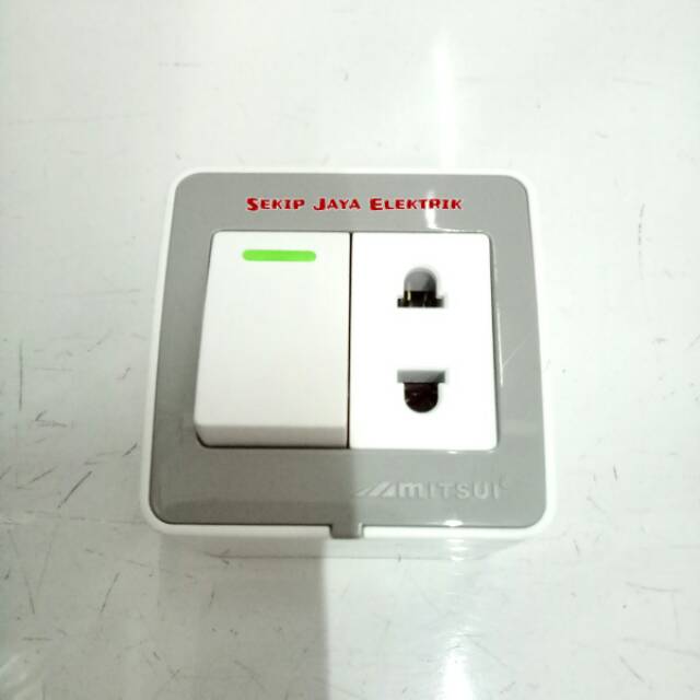 Saklar Engkel + Stop Kontak OB Model Petak Segi Mitsui