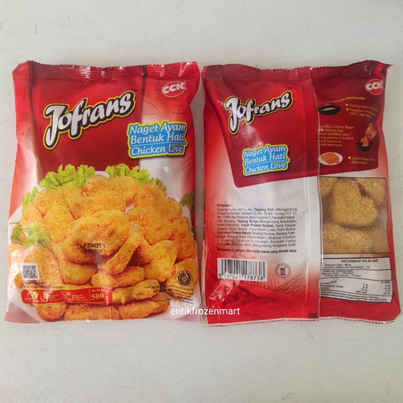 Jofrans Nugget Ayam 500gr / Nuget Ayam / Chicken Nugget / Naget