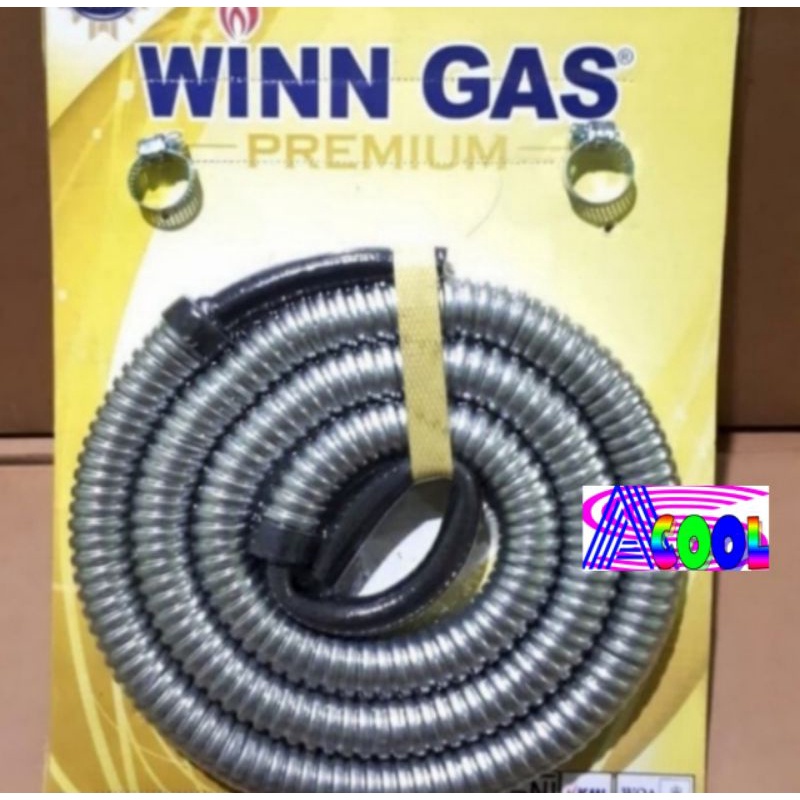 Winn Gas Selang Metal Flexible Pengaman Selang Gas LPG Anti Tikus