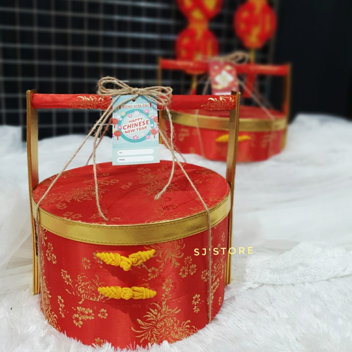 

Box hampers bulat besar imlek cny - M