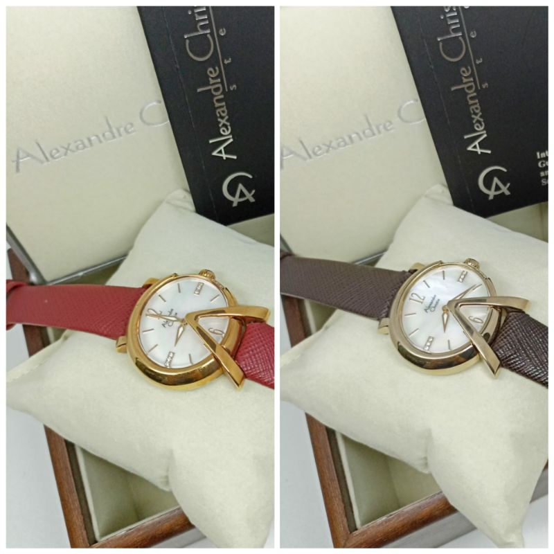 Jam Tangan Wanita Alexandre Christie 2703 AC2703 AC 2703 Tali Kulit