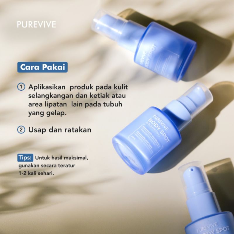 PUREVIVE BODY SPOT BRIGHTENING - PENCERAH SELANGKANGAN BPOM