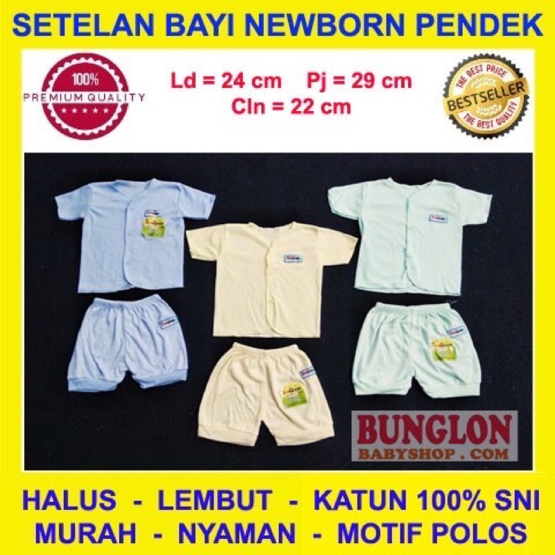 stelan baju bayi polos harga 3pasang tebal dan halus