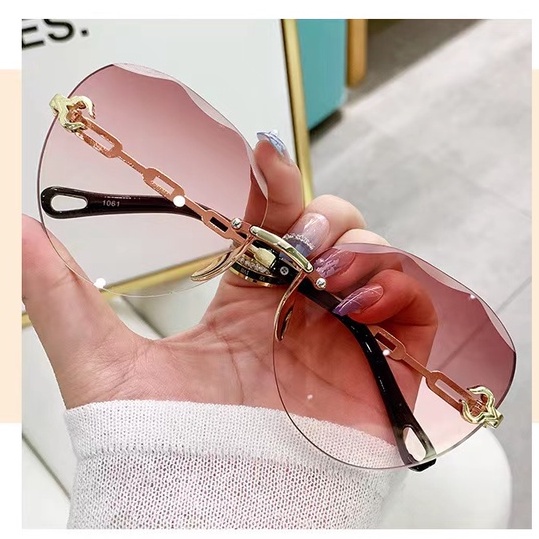 rowling (ka-268)Sunglasses  Kacamata Hitam Bulat No frame Women Sunglasses Titanium New Arrival Import Kacamata Fashion