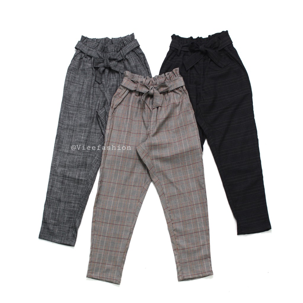 VIEE FASHION - PAPER BAG SEMI WOL PANTS / WOMAN PANTS CELANA WANITA MD35
