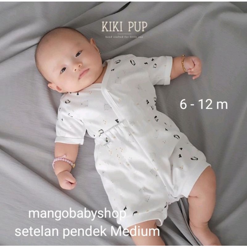 Kiki pup setelan pendek medium bayi usia 6 - 12 m kado bayi