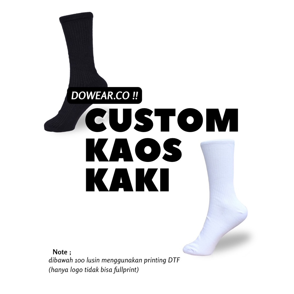 Custom Kaos Kaki Printing dan Rajut Design Suka Suka