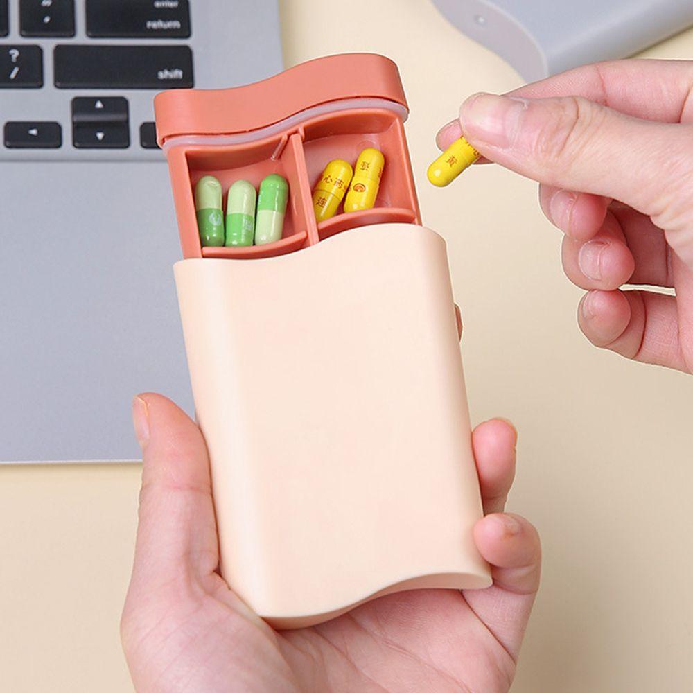 [Elegan] Weekly Pill Box Portable 7days Travel Vitamin Outdoor Kapsul Kotak Penyimpanan Pil