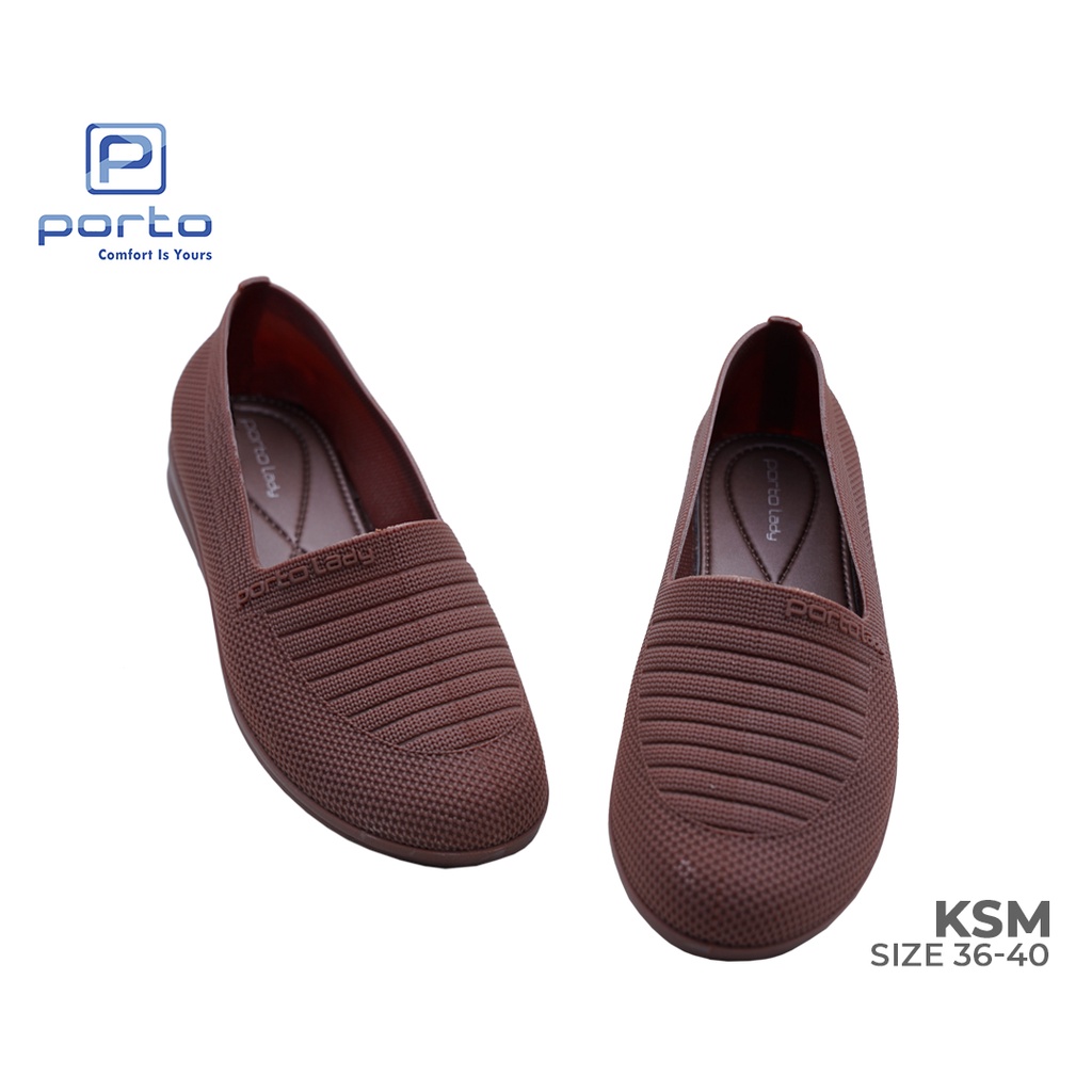 KSM - Porto Leveling Sepatu Wanita Flatshoes Korea Nyaman Casual Kantor Premium Anti Licin Original Porto Lady