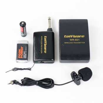 Wireless FM Transmitter Receiver Pro Microphone WR / Mic Wireless FM Speaker Penghantar Suara Jernih Terbaik  / Microphone Clip On Wireless Mic Jepit Alat Rekam Audio Vlog podcast / Alat Penghubung Mikrophone Mikrofon Mic Jarak Jauh Transmitter Microphone