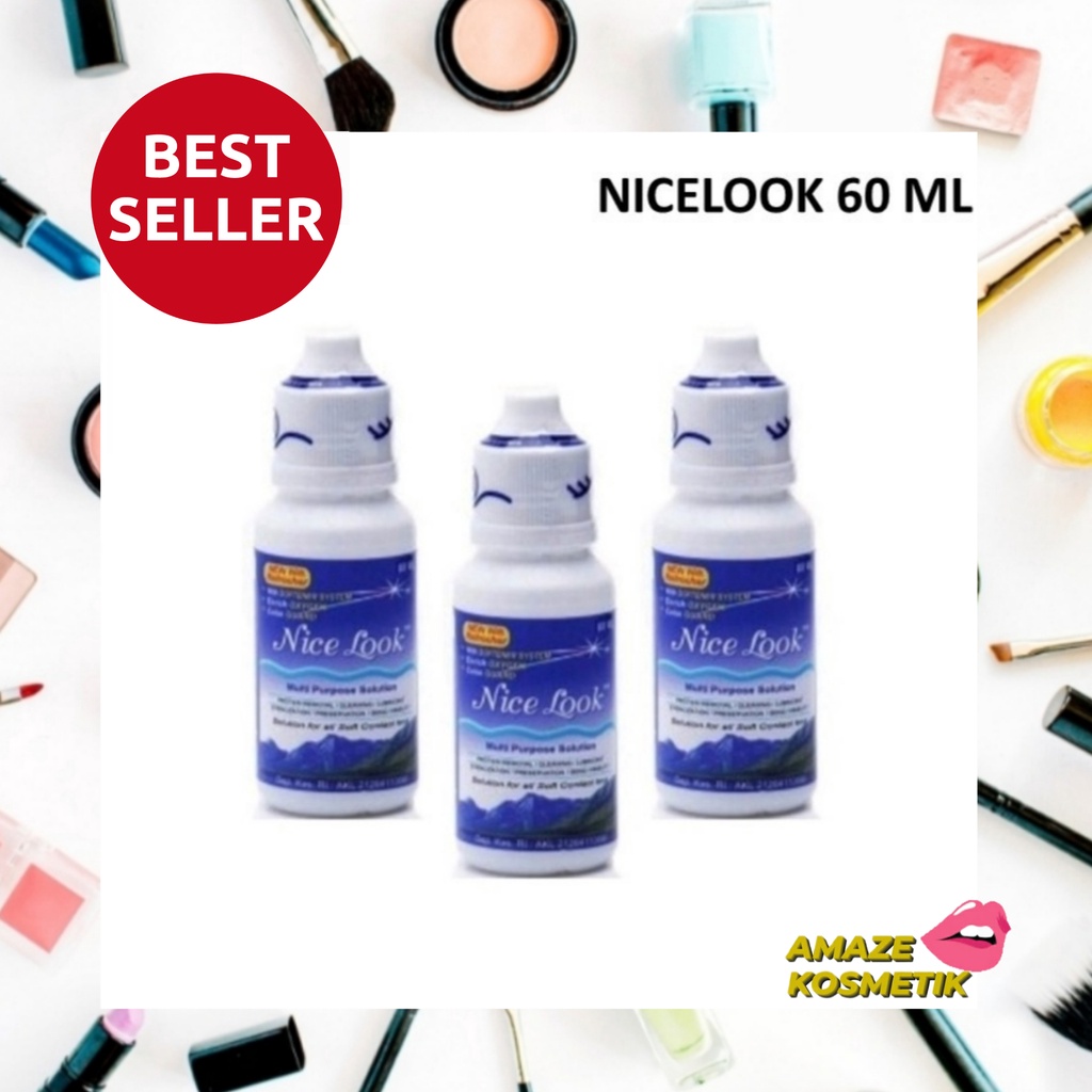 [ 1Kg = 25Pcs ] AIR SOFTLEN NICE LOOK 60 ML/ CAIRAN SOFTLENS NICE LOOK 60 ML (BPOM)