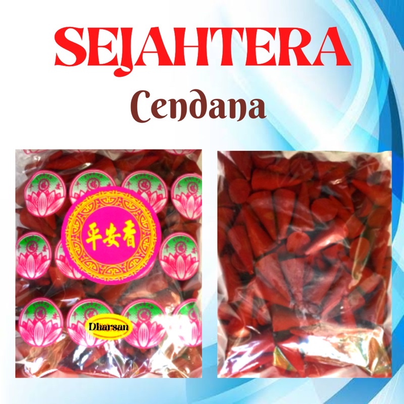 Dupa Tumpeng Pagoda Mas “Cendana” Pouch 250gr Merah