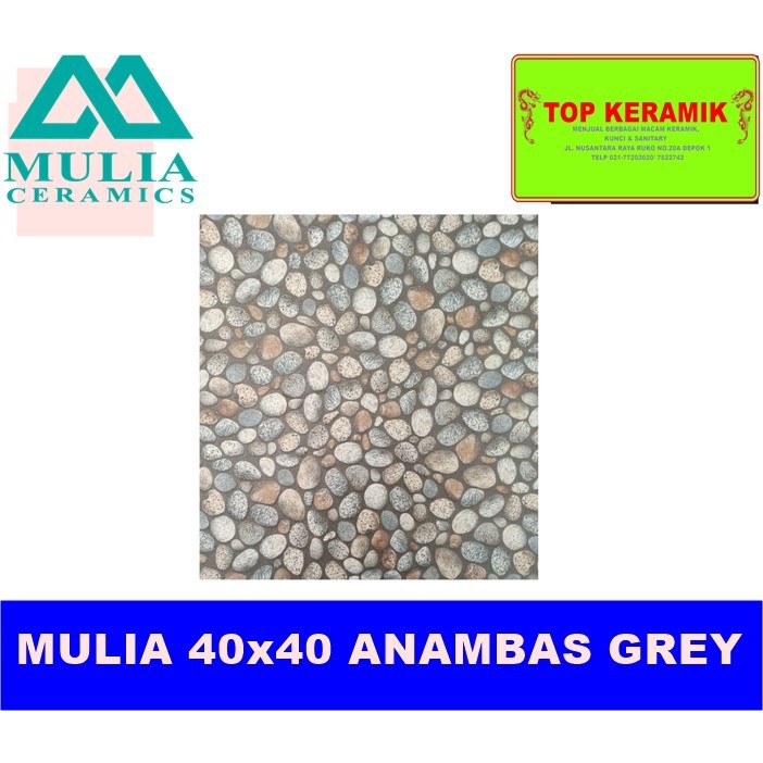 Keramik Lantai Mulia 40x40 Anambas Grey Kw 1