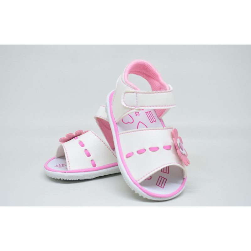 S02 Sepatu Sendal Anak Bayi Cewek / Perempuan Bunyi Cit Cit usia 1 2 3 Tahun Motif Bunga Murah Lucu