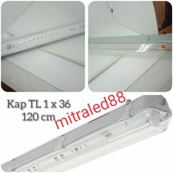 Dijual Kap Housing Lampu Watterproof 1X16W/16Watt 1Set Lampu Tl Philips 16Wat Bagus