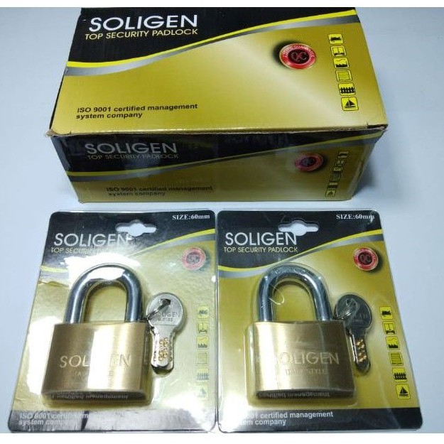 GEMBOK KUNINGAN STAINLESS STEEL 60 S COMPUTER KEY/GEMBOK WARUNG KEDAI PAGAR PINTU RUMAH/PADLOCK