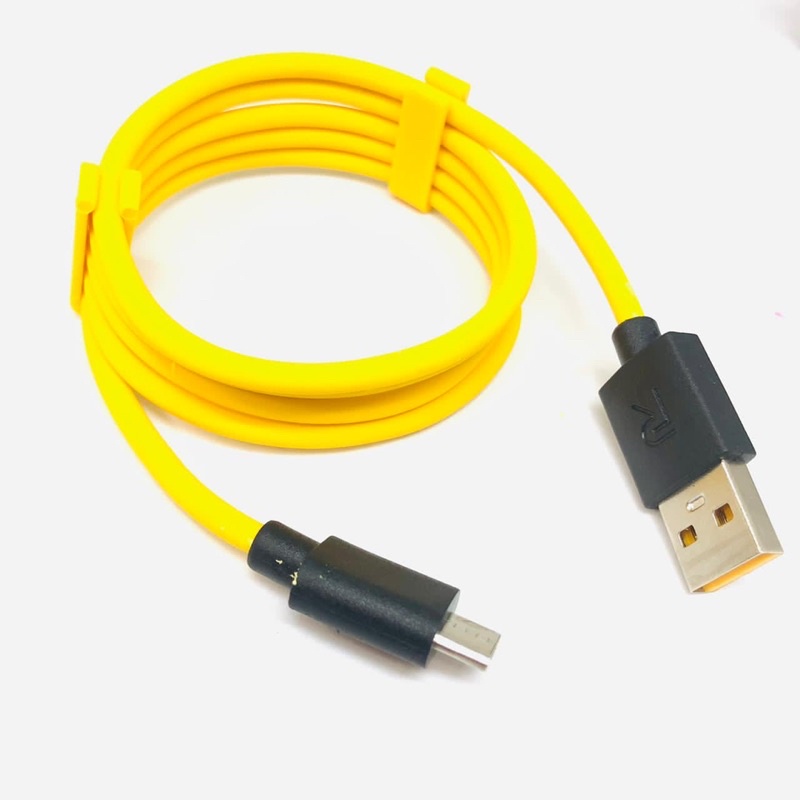 PROMO KABEL DATA REALME C3 KUNING ORIGINAL HIGHSPEED FLASH DATA MINI CABLE