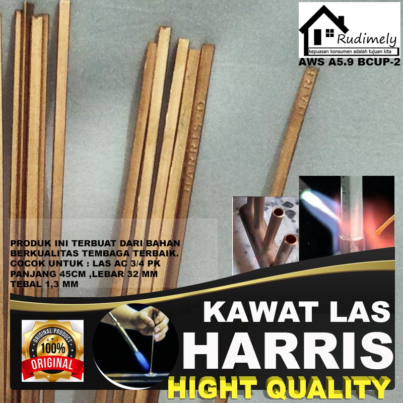 Kawat Las Perak  harris Original USA ukuran 1,3 x3,2 x 450 mm