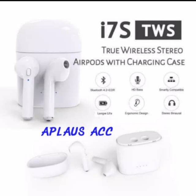 HANDSFREE BLUETOOTH i7S  TWINS EARPHONE 1 KIRI KANAN