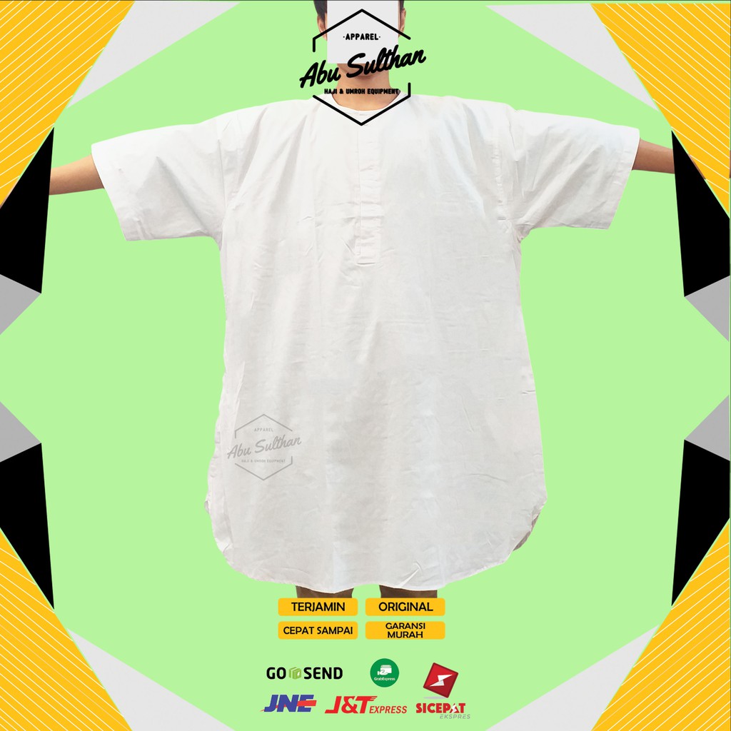 KOKO KURTA SUPER JUMBO PUTIH ABU SULTHAN / KOKO KURTA UKURAN BESAR / KURTA BAHAN ADEM DAN NYAMAN