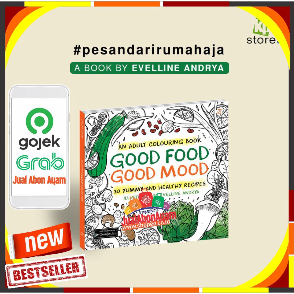 GOOD FOOD GOOD MOOD - Evelline Andrya, Buku Mewarnai Kawan Pustaka Store