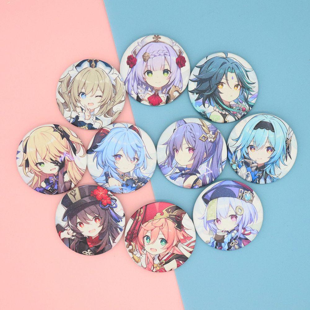 Lanfy Genshin Impact Anak Hadiah 58mm Ransel Dekorasi Anime Lencana Untuk Pakaian Kerah Pin Bros Pin