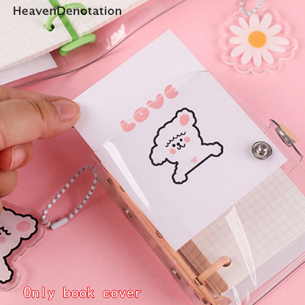 [HeavenDenotation] New Creative Cute Transparent 3 ring Mini PVC Loose-leaf Hand Book Student