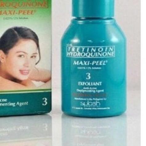 ☃ [] PROMO BULAN INI [ORIGINAL FILIPINA] MAXIPEEL TRETINOIN HIDROQUINONE TONER ANTI ACNE / maxi pee