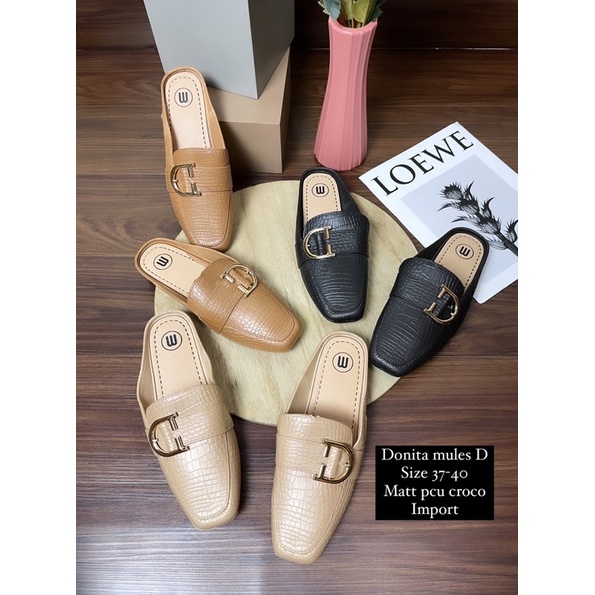 GJAZ DONITA MULES SANDAL MOTIF H&amp;BB&amp;D