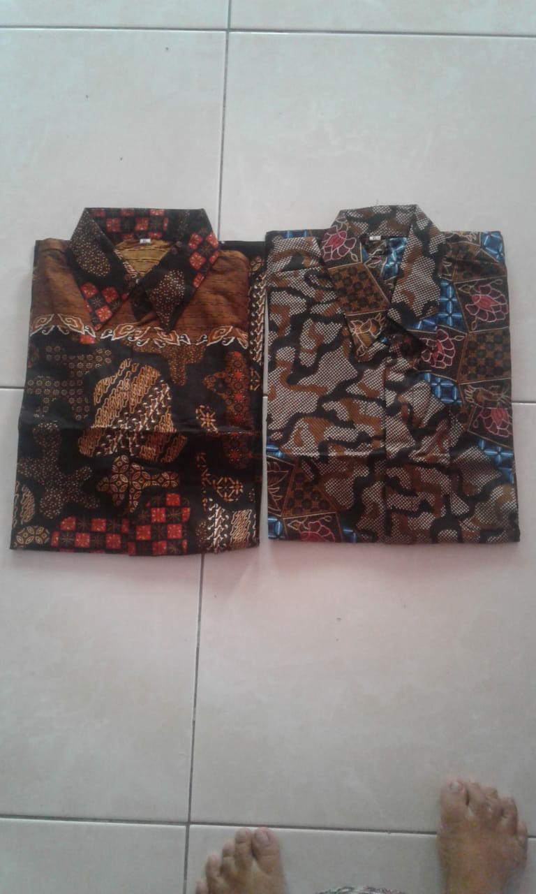 Bswart Batik Hrb026 Kenongo Hem Pendek Padi Pekalongan M L Xl Batik Pria Murah Modern Grosir