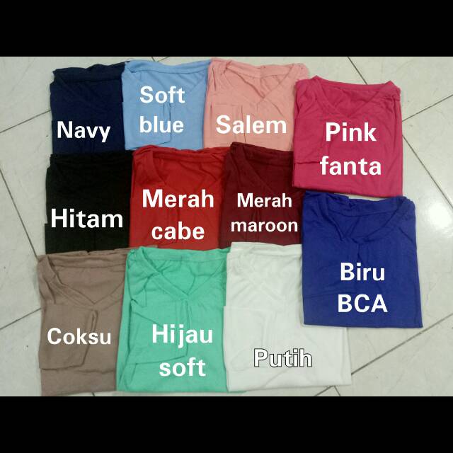 V Neck / Vneck Pendek / Atasan Wanita / Kaos Polos / Kaos Oblong / Kaos V Neck (fs)