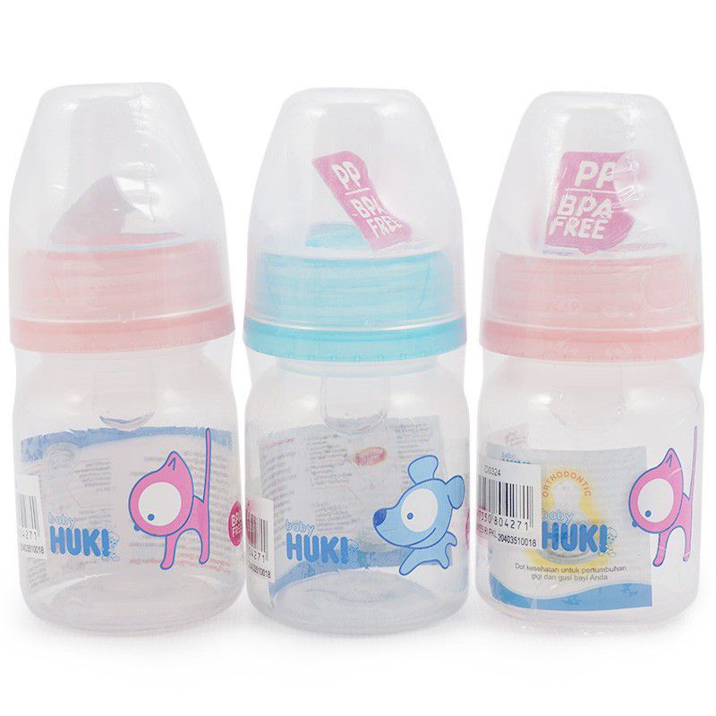 botol susu huki orthodentic silicone mini,tanggung &amp; besar / botol huki DOT gepeng