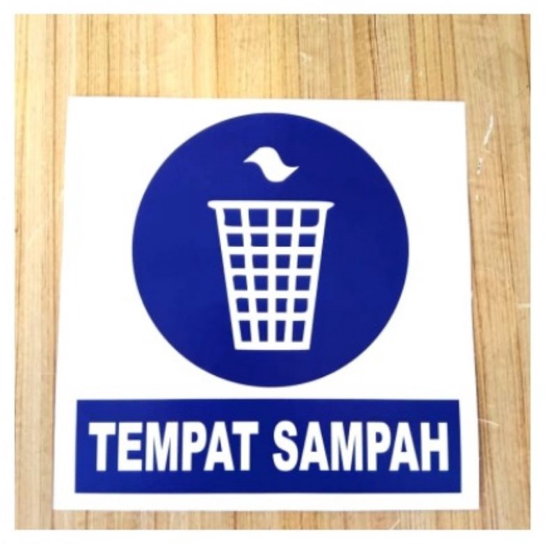 Jual Stiker Vinyl Sign X Tempat Sampah Buang Sampah Jagalah Kebersihan Rambu K Safety