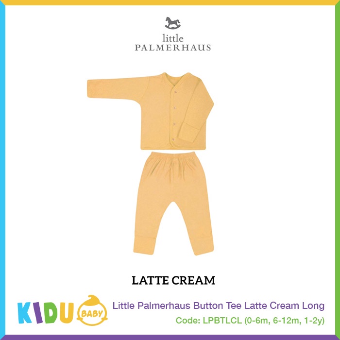 Little Palmerhaus Button Tee Long Baju Bayi Baju Anak Lengan Panjang Celana Panjang Kidu Baby