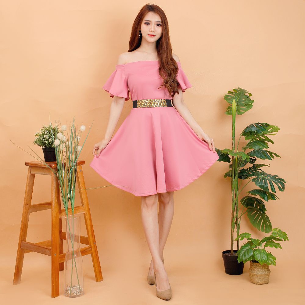 Kathryn collection #960 , Dres sabrina scuba import premium free belt