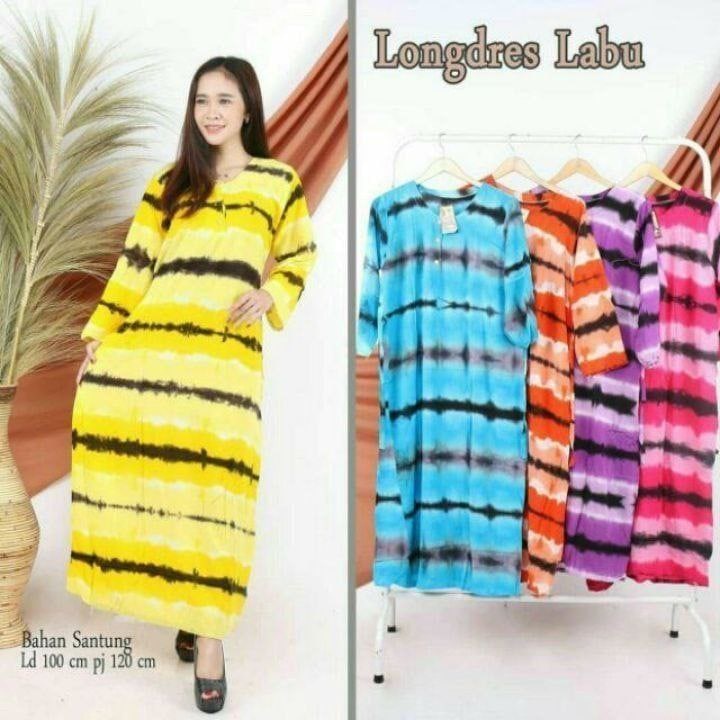 LONGDRRESS Daster lengan panjang gradasi | BATIK SULMIT | busui rayon adem