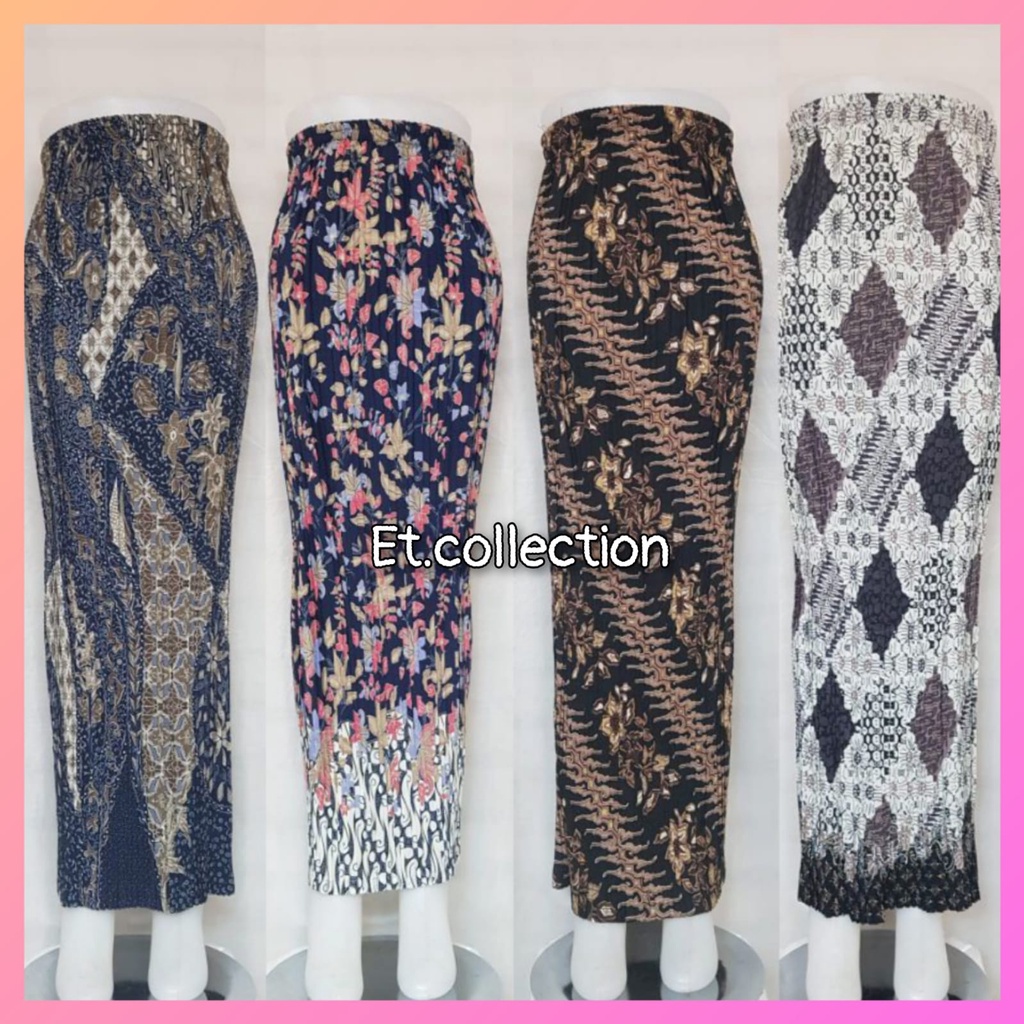 Rok Plisket Motif - Bawahan Kebaya - Rok Batik Premium - Kain Batik Modern