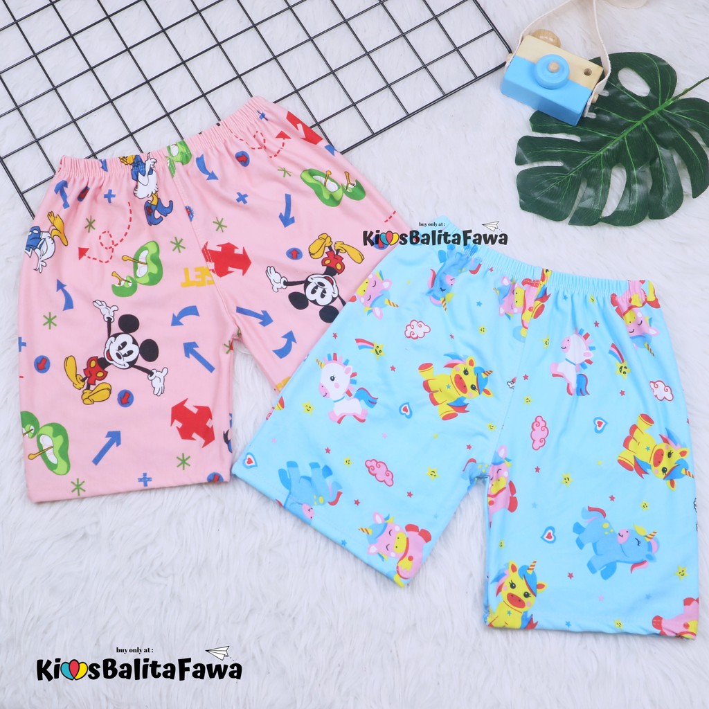 (IMPORT) LOVY SHORTIE Anak Perempuan SD 7-10 Tahun / Dalaman Bahan Babyterry Celana Pendek Tebal