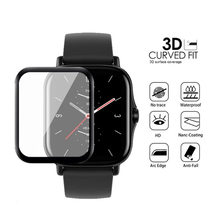 Anti Gores 3D Full Cover Screen Protector Amazfit GTS GTS 2 GTS 3 GTS 4 GTS 2/4 Mini